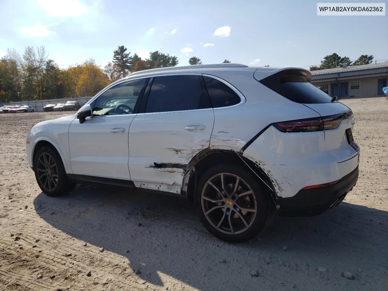 WP1AB2AY0KDA62362 2019 Porsche Cayenne S