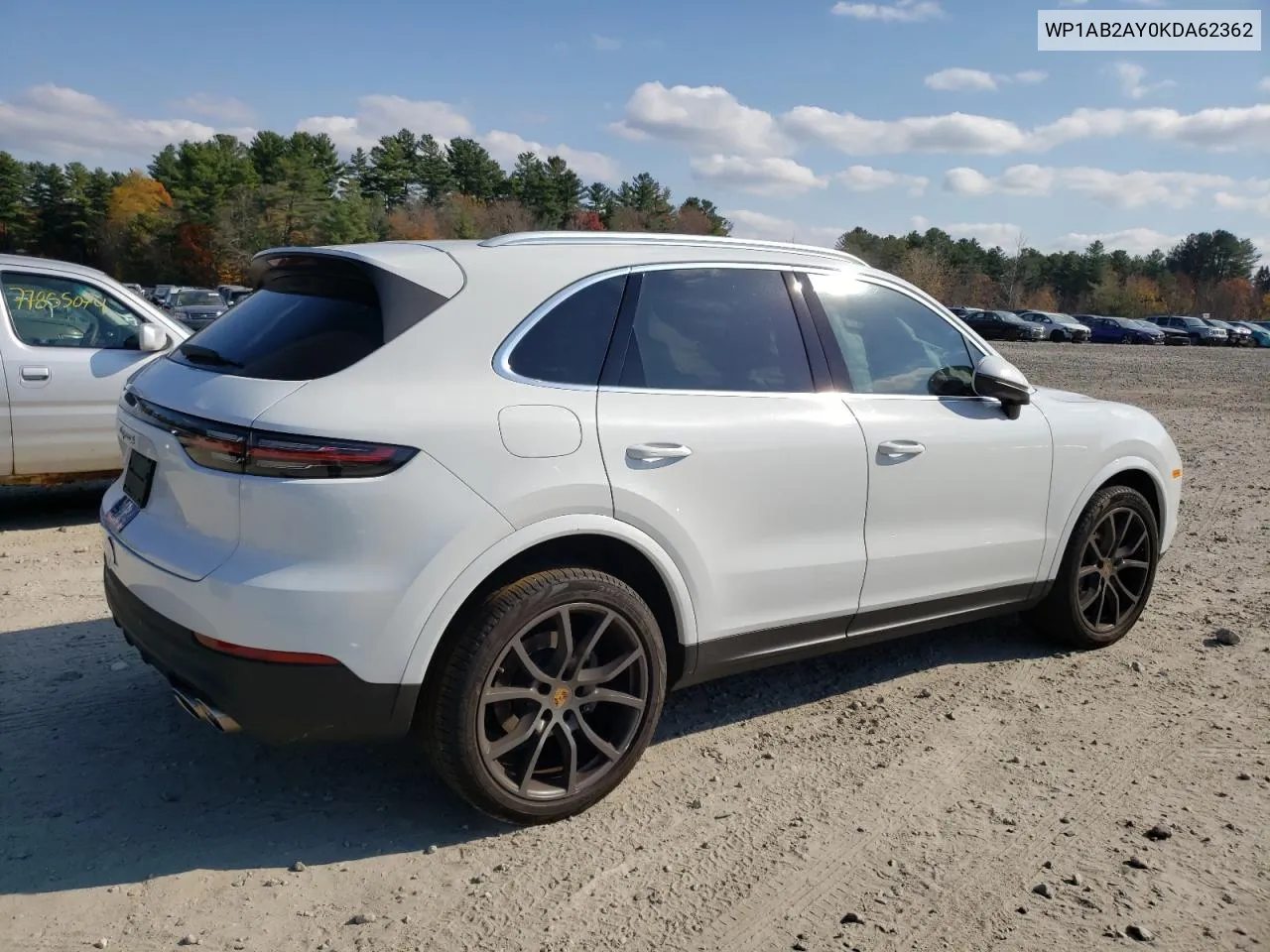 WP1AB2AY0KDA62362 2019 Porsche Cayenne S