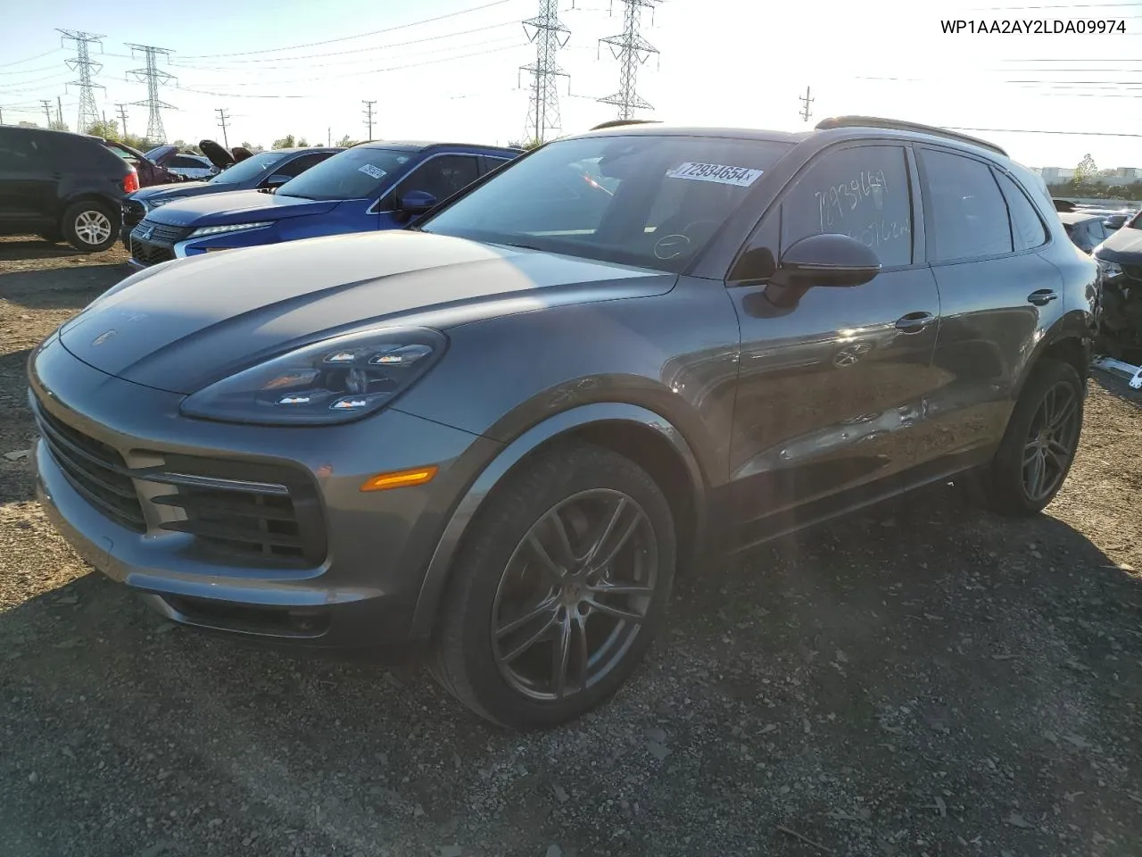 2020 Porsche Cayenne VIN: WP1AA2AY2LDA09974 Lot: 72934654