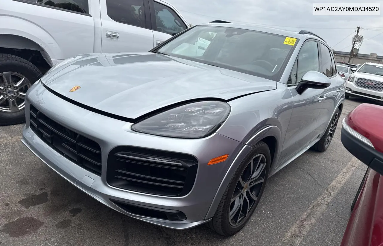 2021 Porsche Cayenne Gts VIN: WP1AG2AY0MDA34520 Lot: 78833064