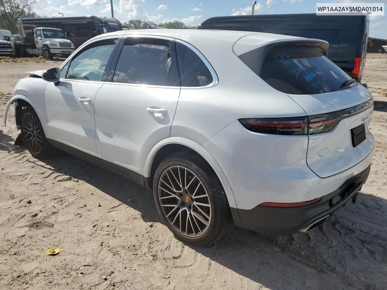 2021 Porsche Cayenne VIN: WP1AA2AY5MDA01014 Lot: 78844894