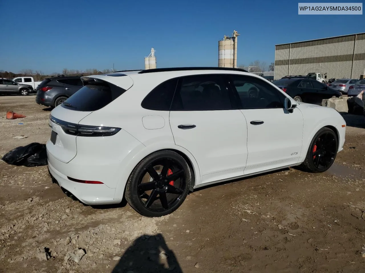 2021 Porsche Cayenne Gts VIN: WP1AG2AY5MDA34500 Lot: 79746504