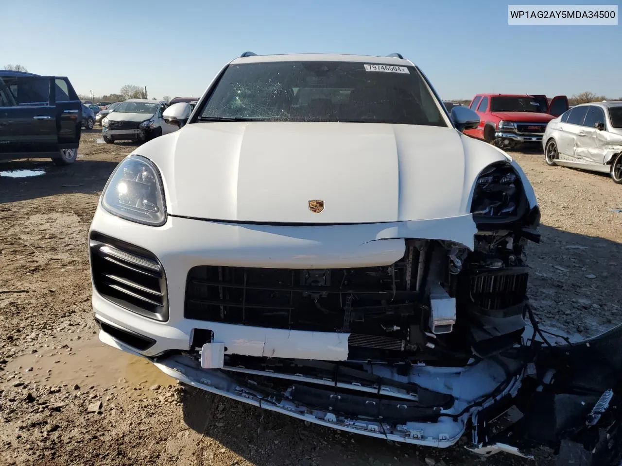 2021 Porsche Cayenne Gts VIN: WP1AG2AY5MDA34500 Lot: 79746504