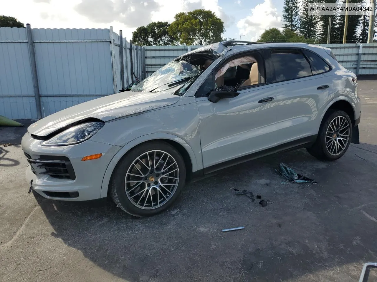 2021 Porsche Cayenne VIN: WP1AA2AY4MDA04342 Lot: 80158674