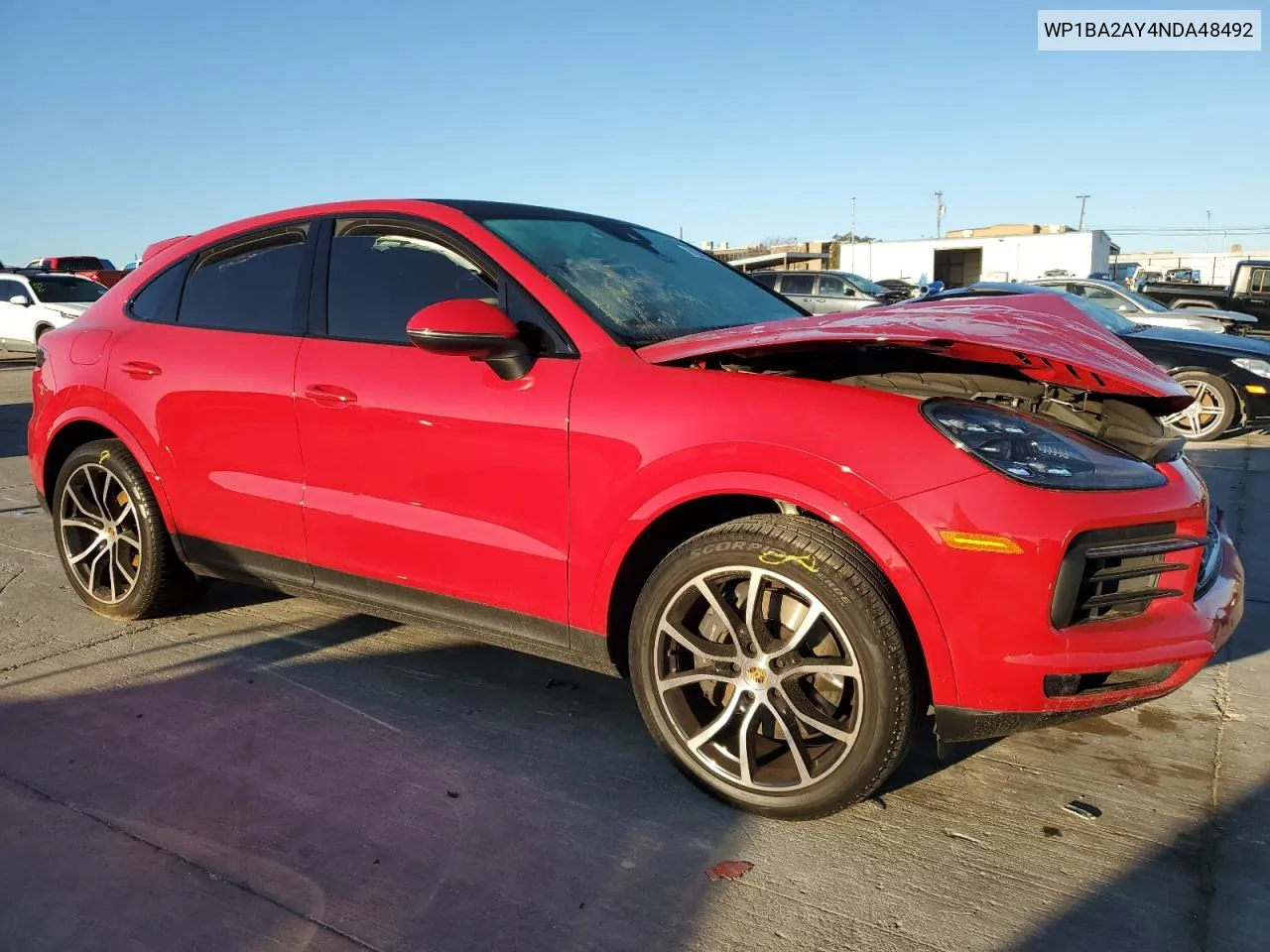 2022 Porsche Cayenne Coupe VIN: WP1BA2AY4NDA48492 Lot: 73208084