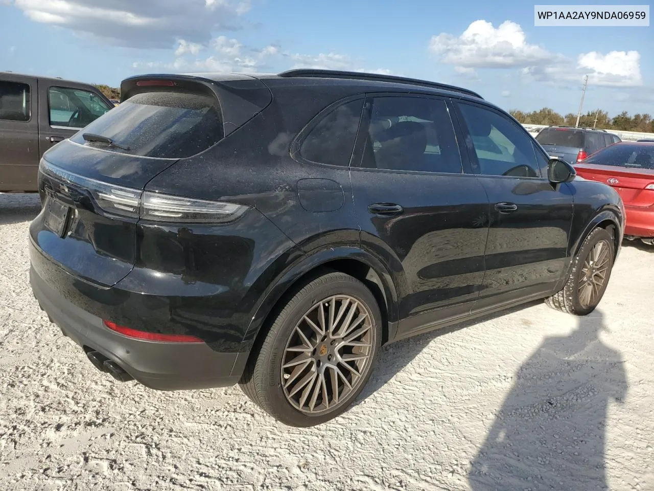 2022 Porsche Cayenne VIN: WP1AA2AY9NDA06959 Lot: 75943114