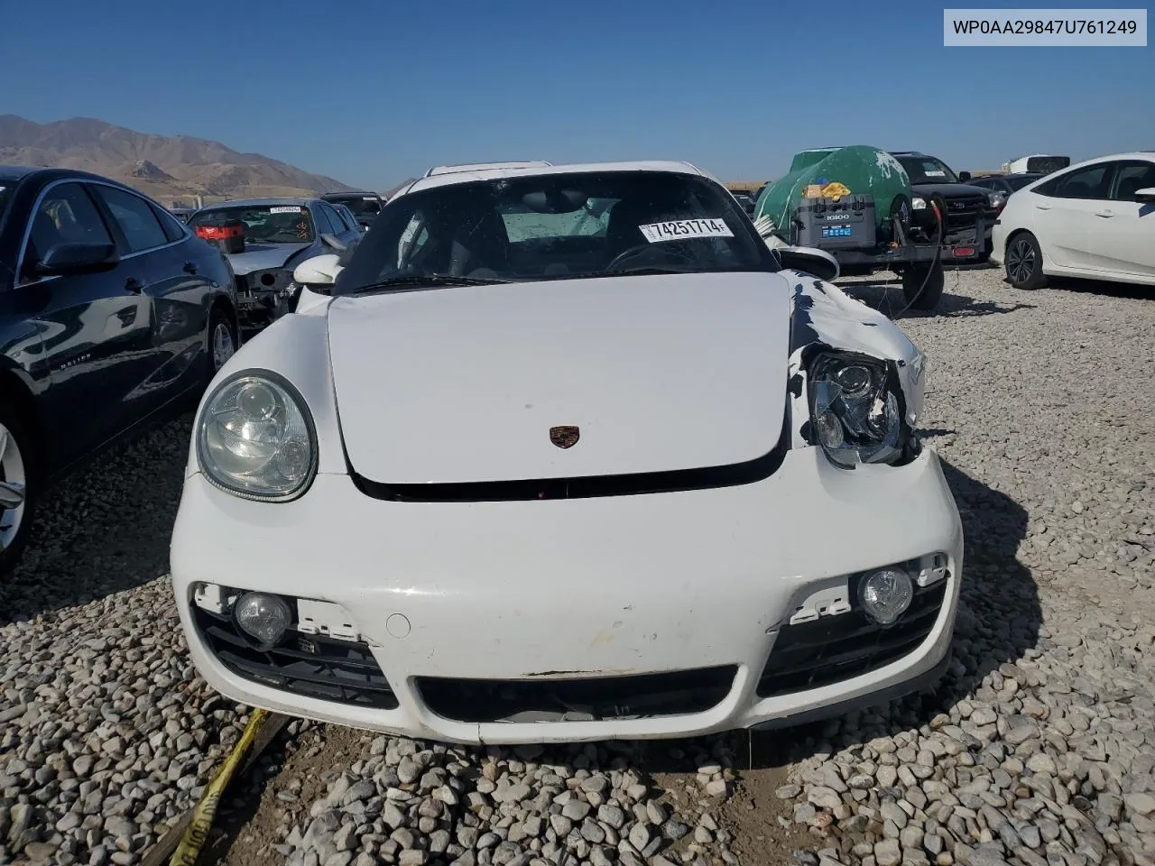 2007 Porsche Cayman VIN: WP0AA29847U761249 Lot: 74251714