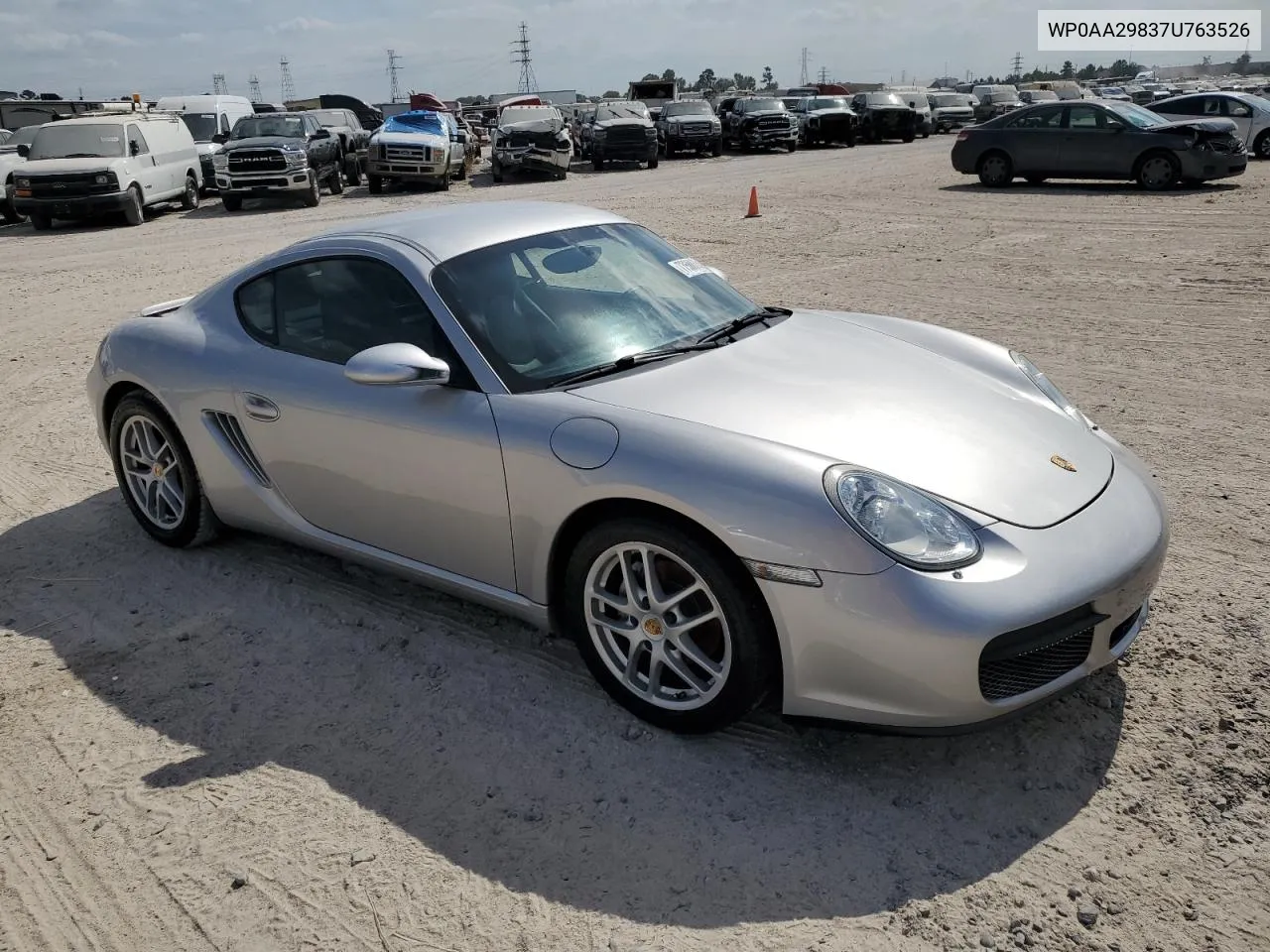 2007 Porsche Cayman VIN: WP0AA29837U763526 Lot: 77588774