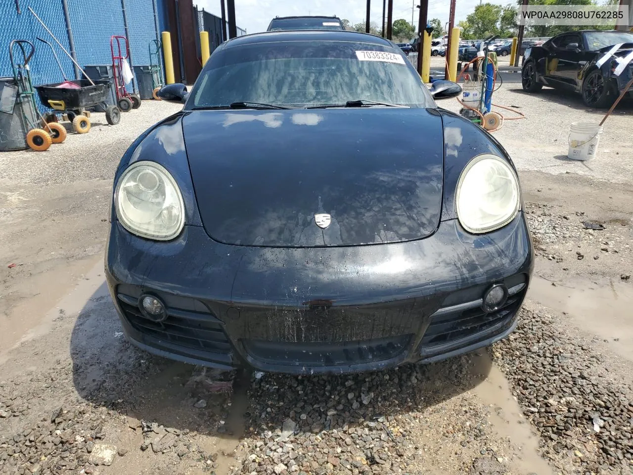 2008 Porsche Cayman VIN: WP0AA29808U762285 Lot: 70383324