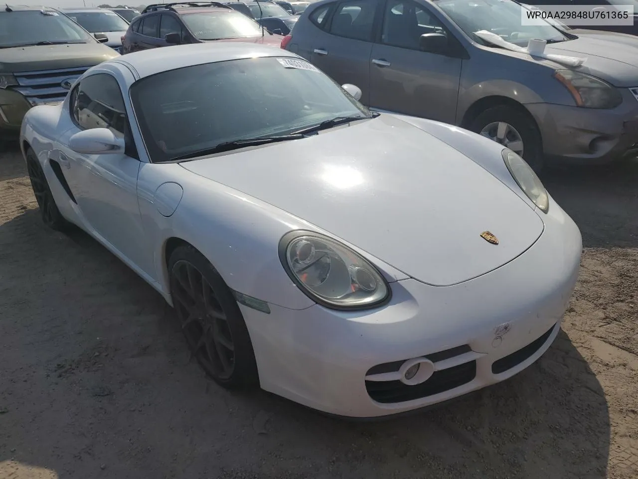 2008 Porsche Cayman VIN: WP0AA29848U761365 Lot: 74031084