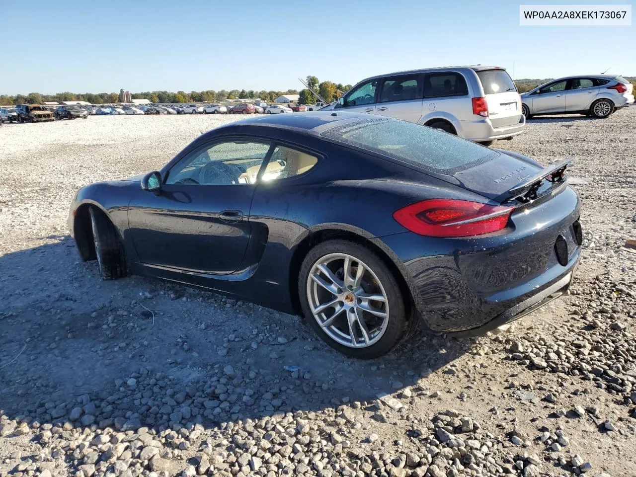 2014 Porsche Cayman VIN: WP0AA2A8XEK173067 Lot: 75483814