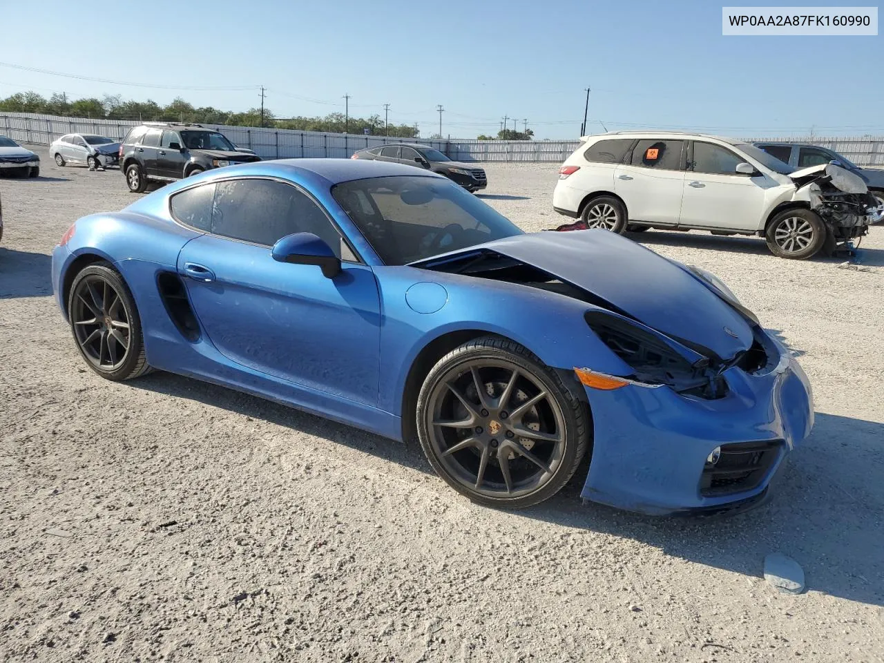 WP0AA2A87FK160990 2015 Porsche Cayman