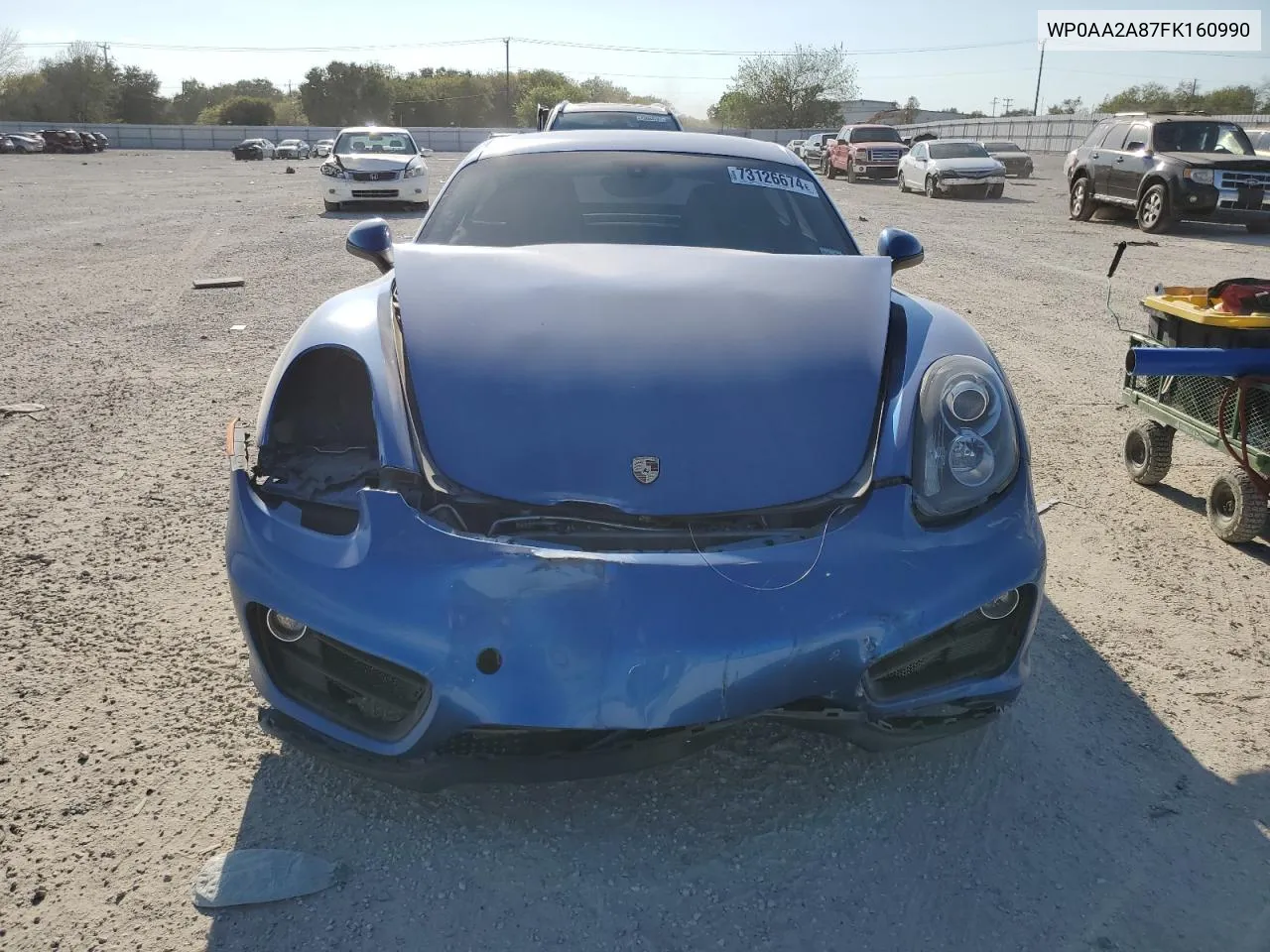 WP0AA2A87FK160990 2015 Porsche Cayman