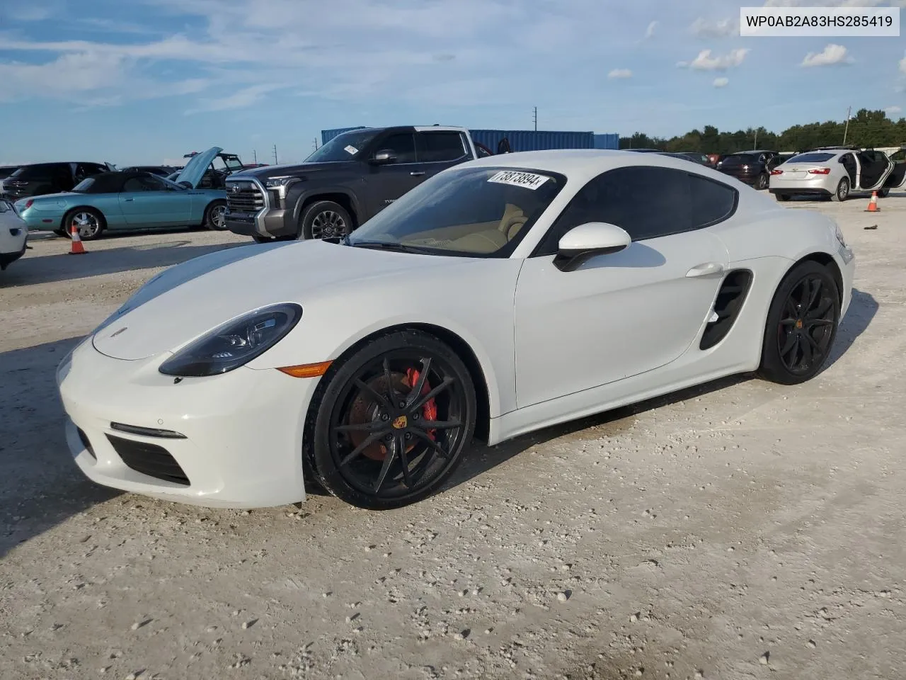 2017 Porsche Cayman S VIN: WP0AB2A83HS285419 Lot: 76059334