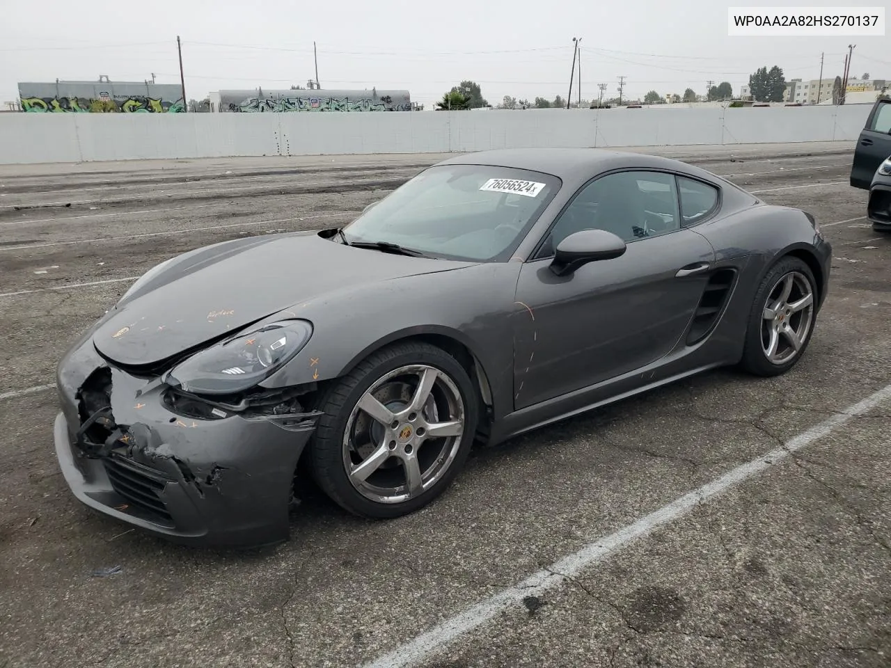 2017 Porsche Cayman VIN: WP0AA2A82HS270137 Lot: 76056524