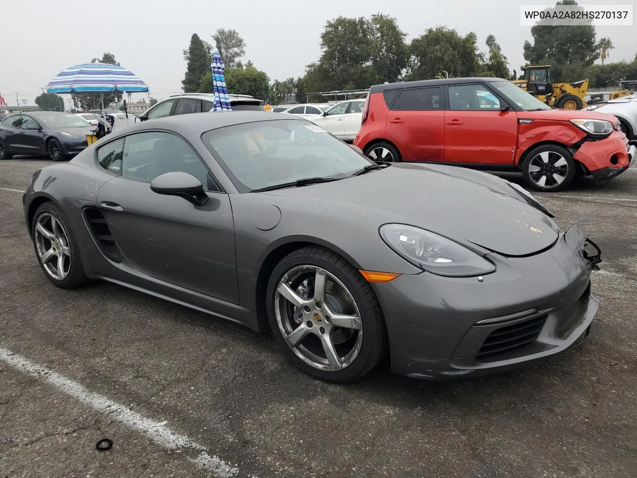 2017 Porsche Cayman VIN: WP0AA2A82HS270137 Lot: 76056524