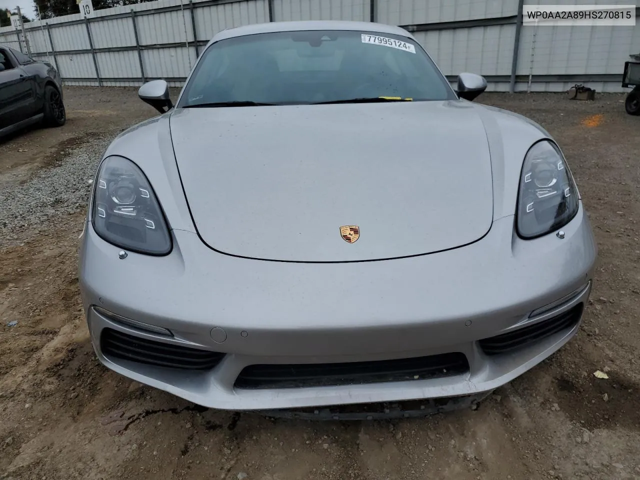 2017 Porsche Cayman VIN: WP0AA2A89HS270815 Lot: 77995124