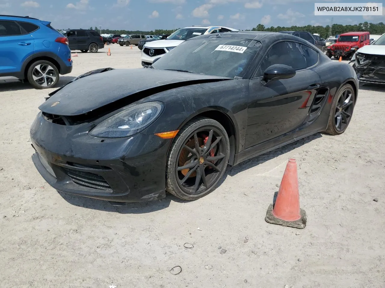 WP0AB2A8XJK278151 2018 Porsche Cayman S