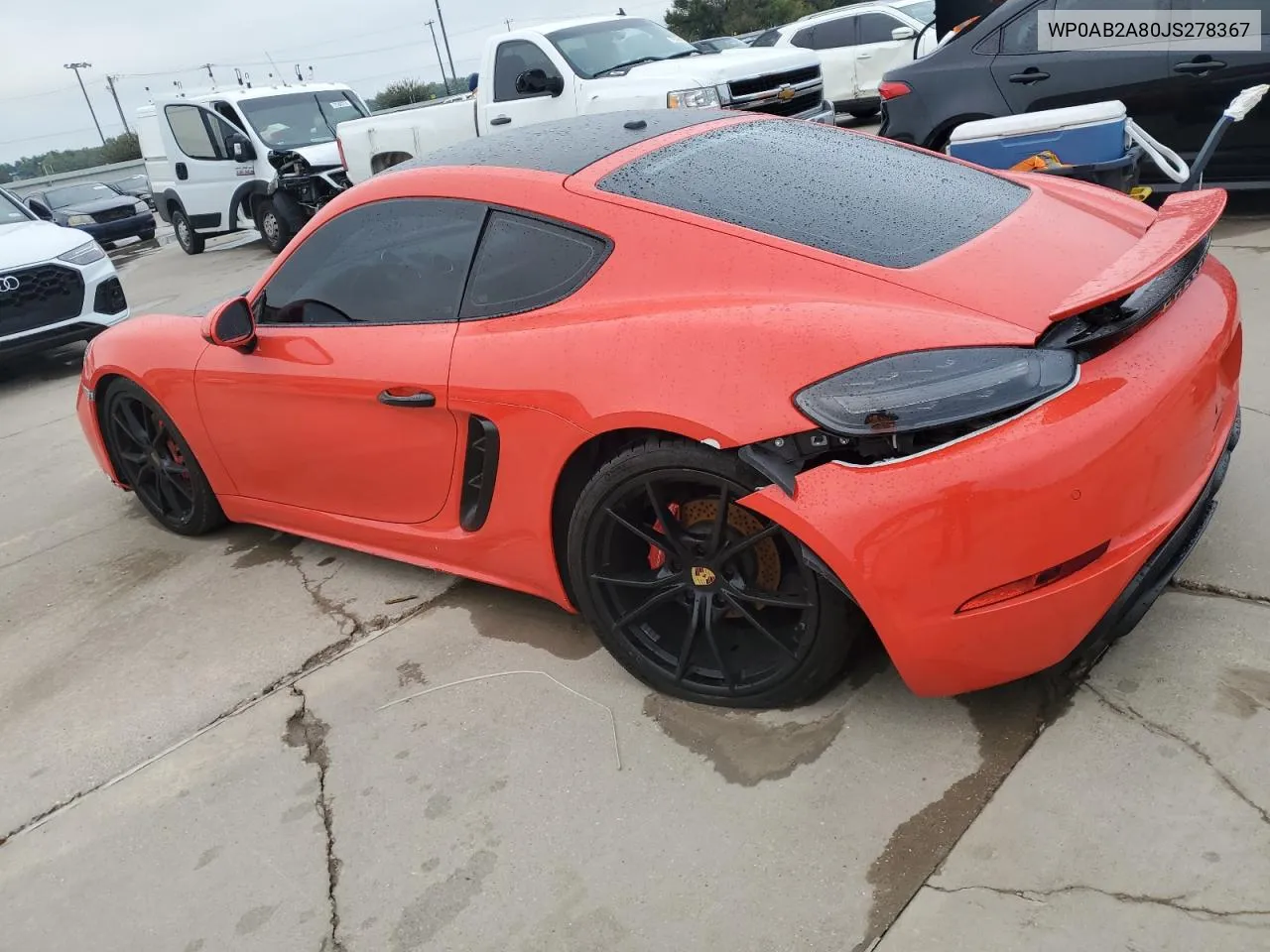 2018 Porsche Cayman S VIN: WP0AB2A80JS278367 Lot: 72601104