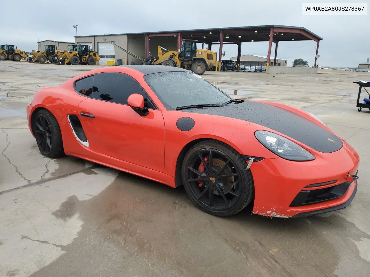 2018 Porsche Cayman S VIN: WP0AB2A80JS278367 Lot: 72601104