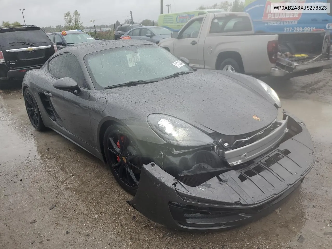 2018 Porsche Cayman S VIN: WP0AB2A8XJS278523 Lot: 73178344