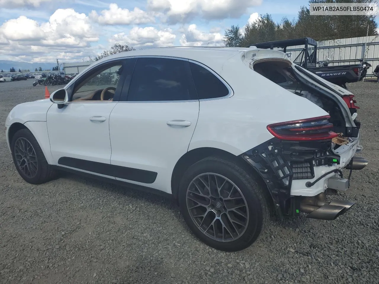 2015 Porsche Macan S VIN: WP1AB2A50FLB50474 Lot: 70891794