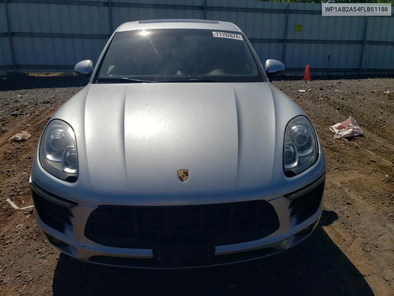 2015 Porsche Macan S VIN: WP1AB2A54FLB51188 Lot: 71192674