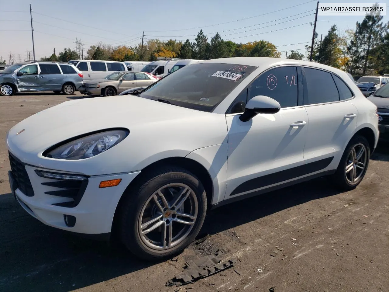 2015 Porsche Macan S VIN: WP1AB2A59FLB52465 Lot: 75541894