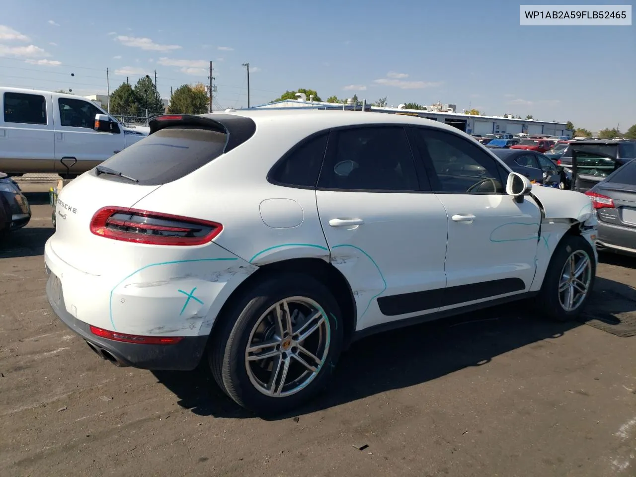 2015 Porsche Macan S VIN: WP1AB2A59FLB52465 Lot: 75541894