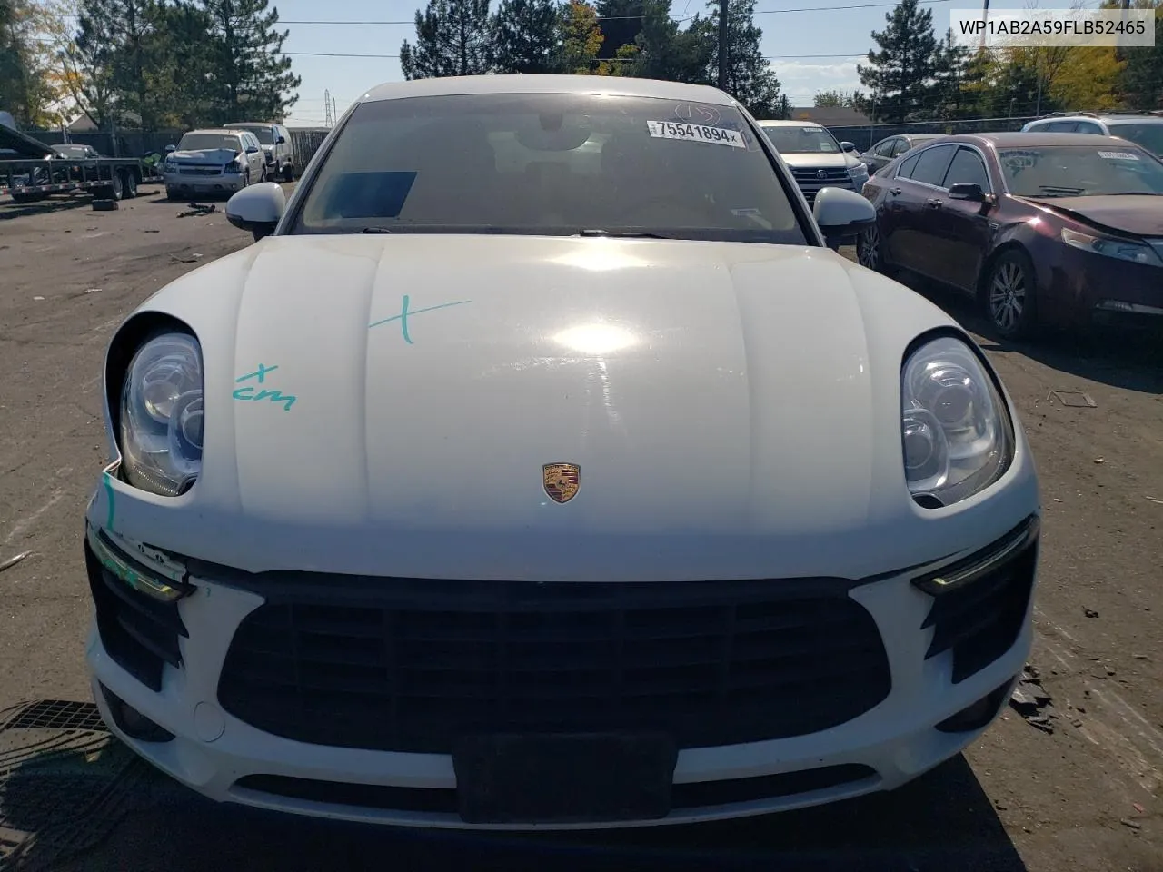 2015 Porsche Macan S VIN: WP1AB2A59FLB52465 Lot: 75541894