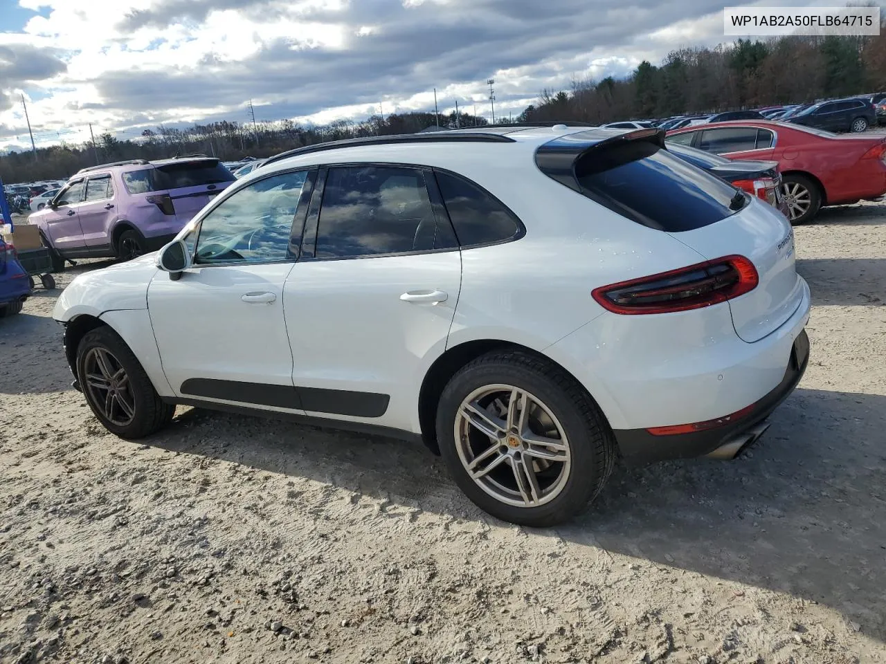 2015 Porsche Macan S VIN: WP1AB2A50FLB64715 Lot: 80212534