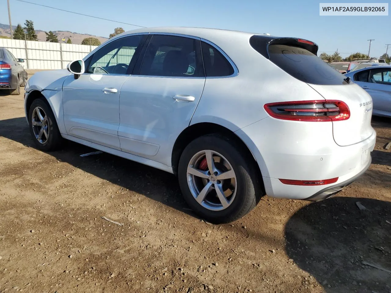 2016 Porsche Macan Turbo VIN: WP1AF2A59GLB92065 Lot: 73515574