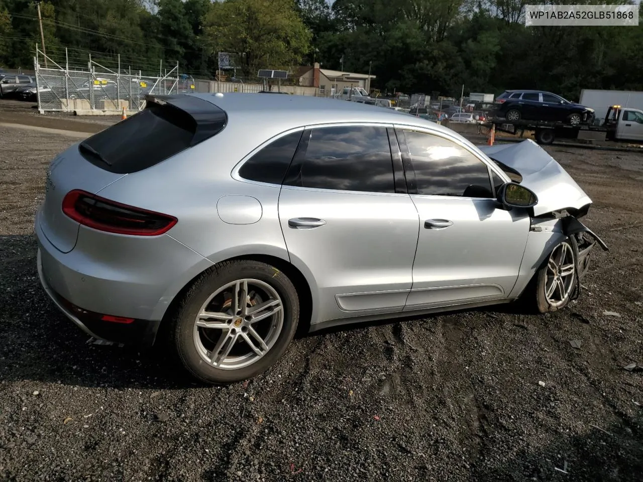 2016 Porsche Macan S VIN: WP1AB2A52GLB51868 Lot: 74337564