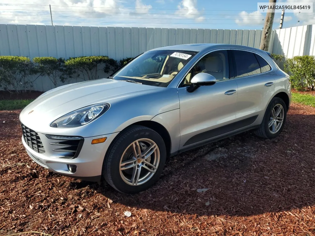 2016 Porsche Macan S VIN: WP1AB2A59GLB45419 Lot: 74793154