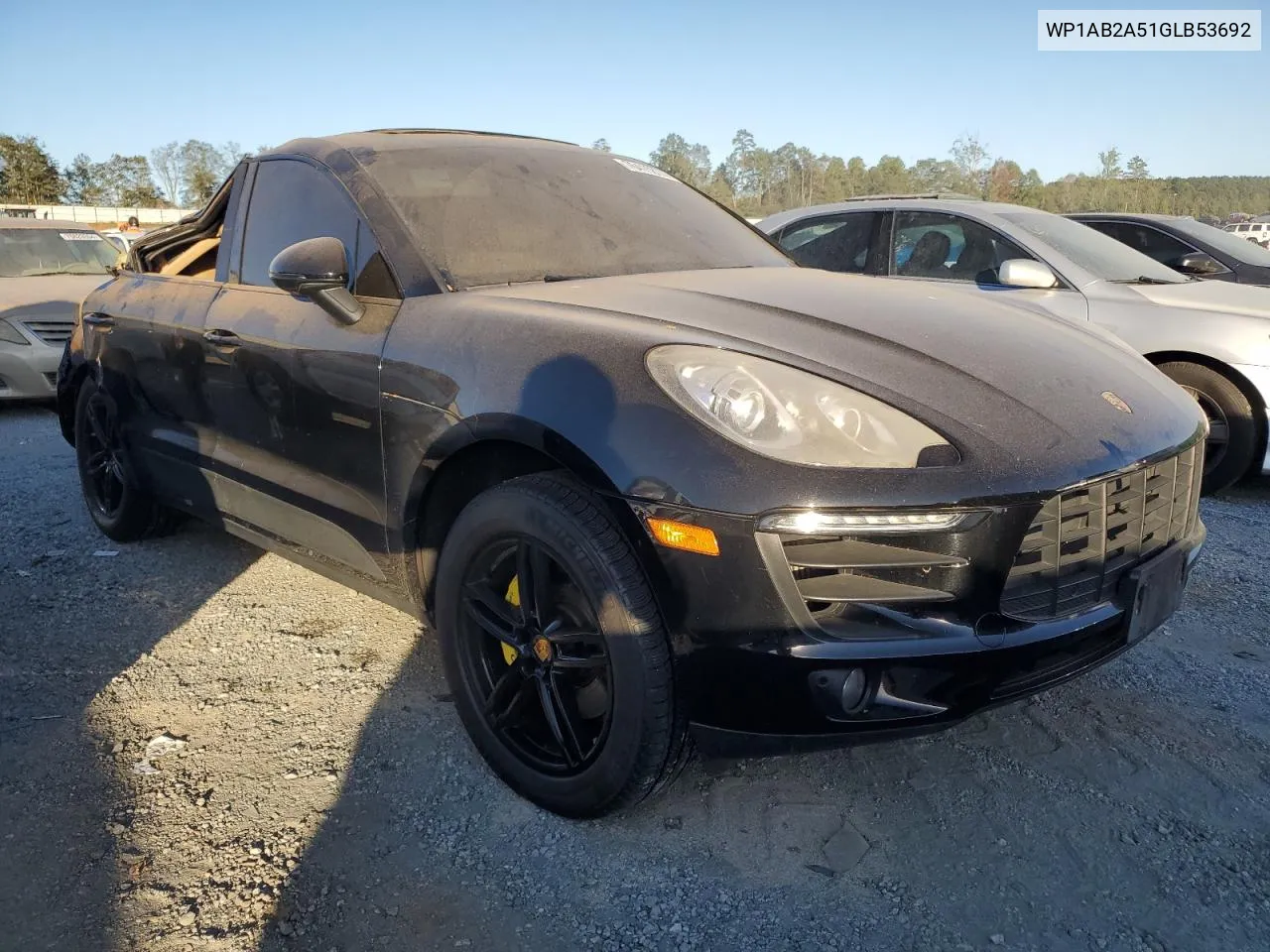 2016 Porsche Macan S VIN: WP1AB2A51GLB53692 Lot: 76415874