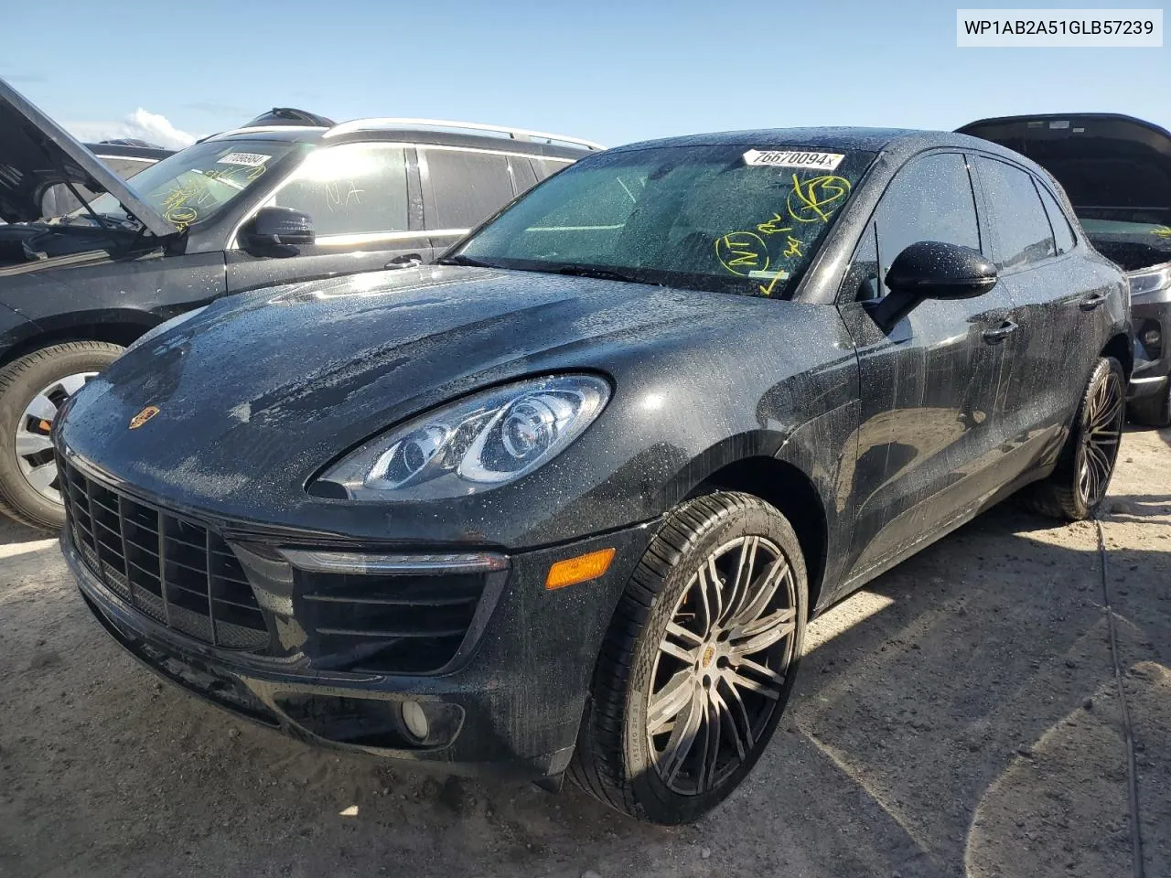 2016 Porsche Macan S VIN: WP1AB2A51GLB57239 Lot: 76670094