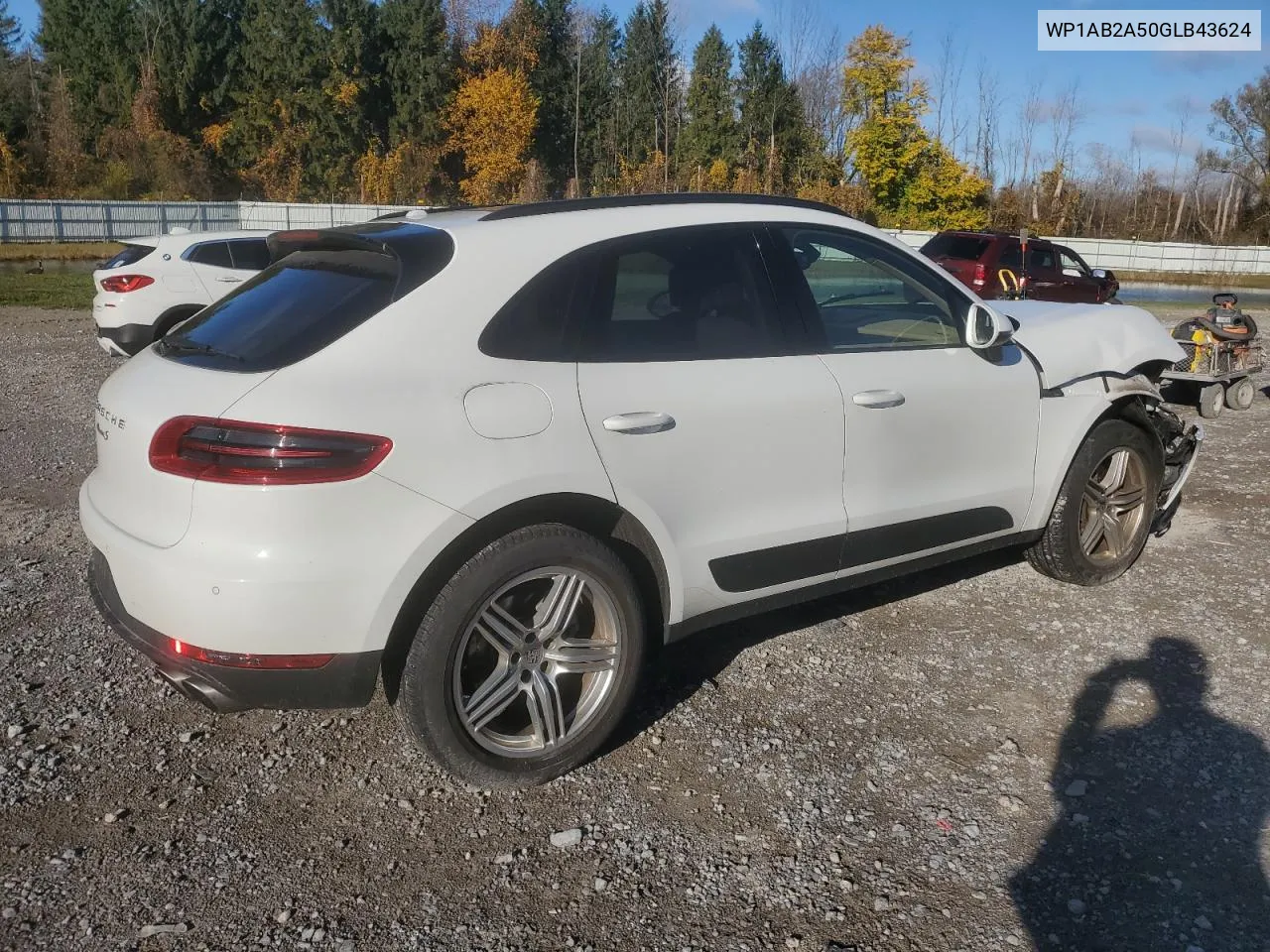 2016 Porsche Macan S VIN: WP1AB2A50GLB43624 Lot: 77458234