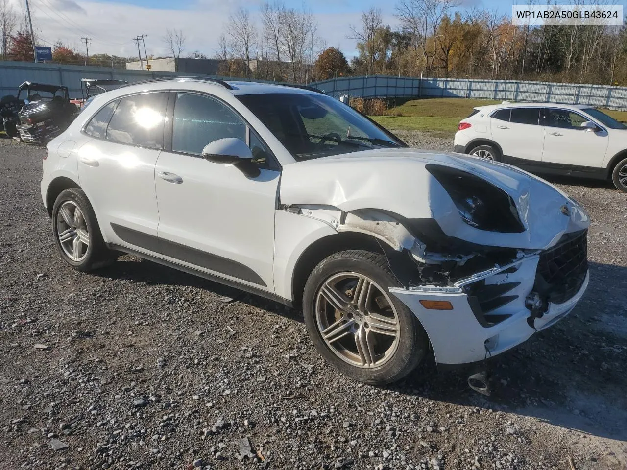 2016 Porsche Macan S VIN: WP1AB2A50GLB43624 Lot: 77458234