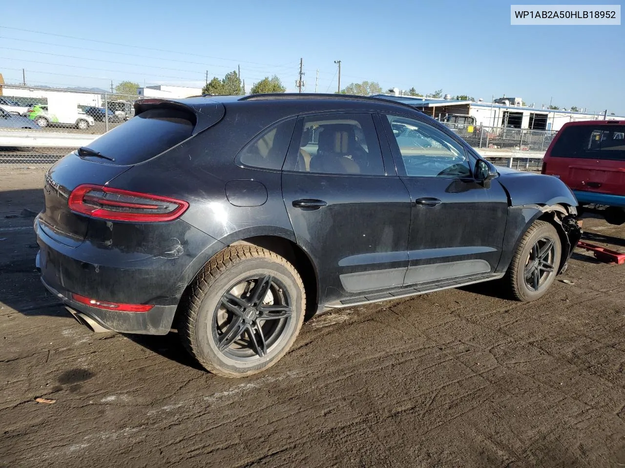 2017 Porsche Macan S VIN: WP1AB2A50HLB18952 Lot: 52933254