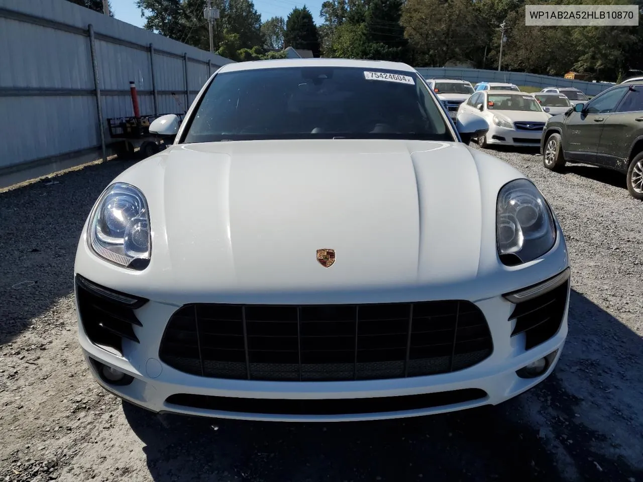 2017 Porsche Macan S VIN: WP1AB2A52HLB10870 Lot: 75424604