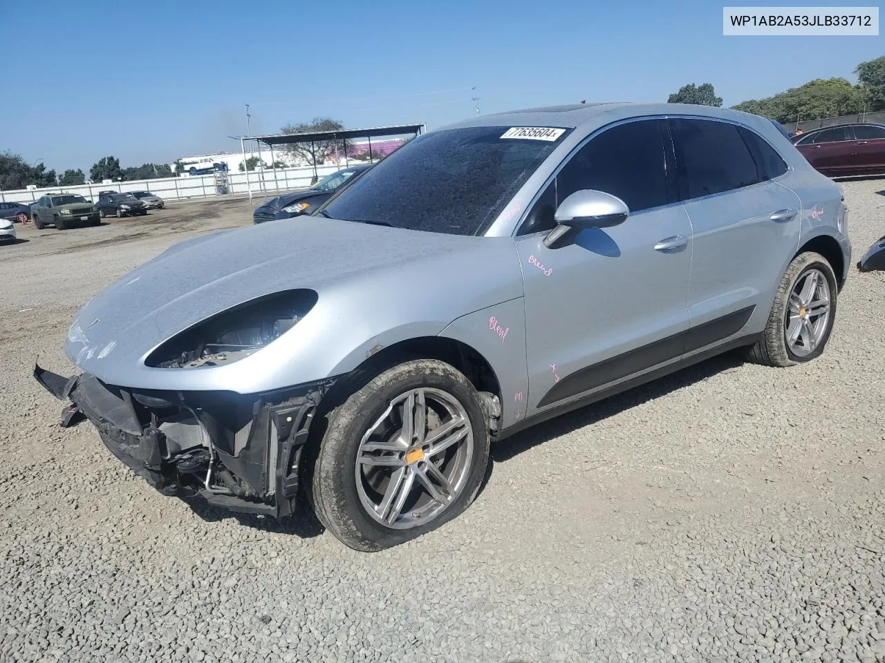 2018 Porsche Macan S VIN: WP1AB2A53JLB33712 Lot: 77635604