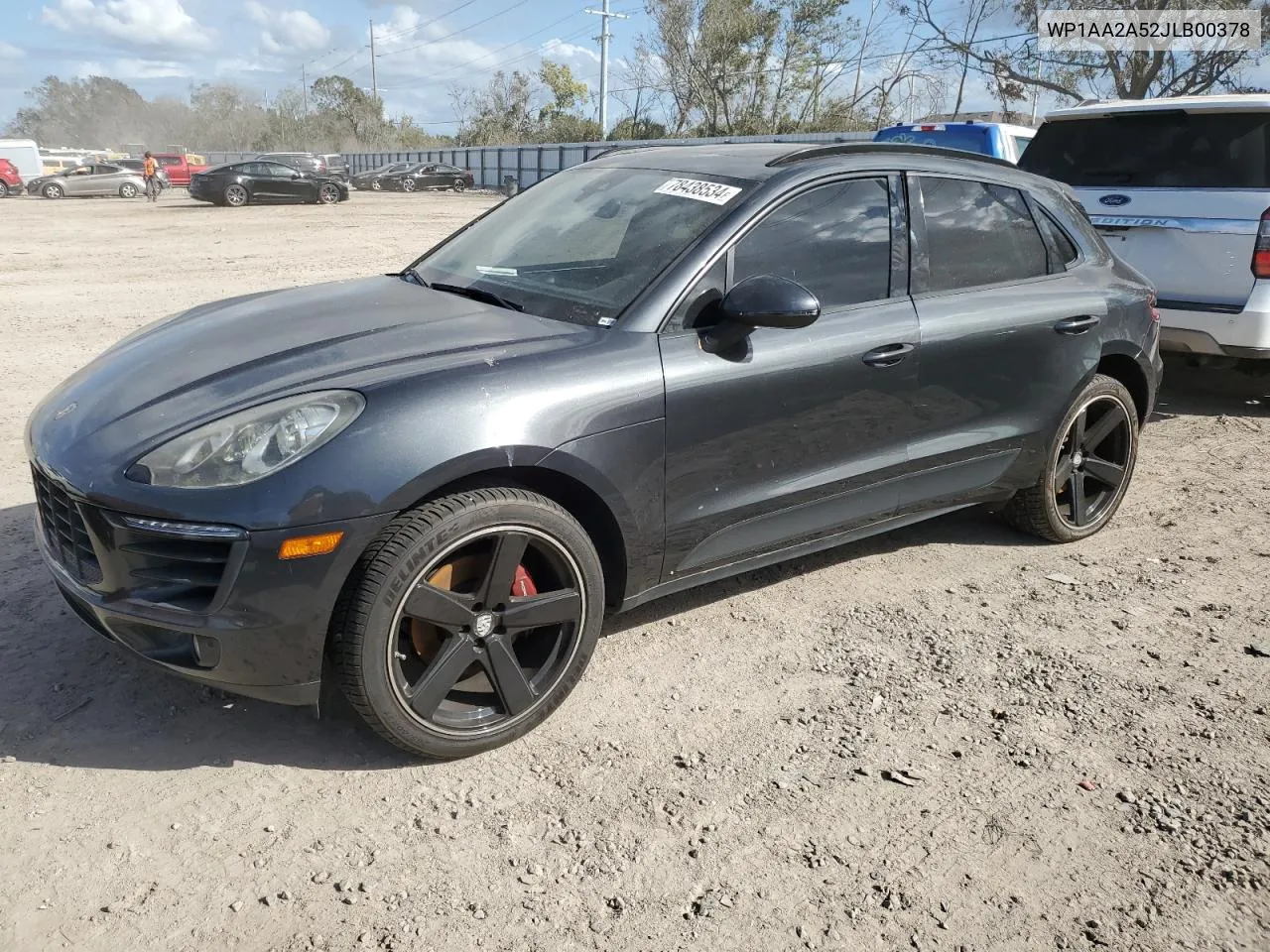 2018 Porsche Macan VIN: WP1AA2A52JLB00378 Lot: 78438534