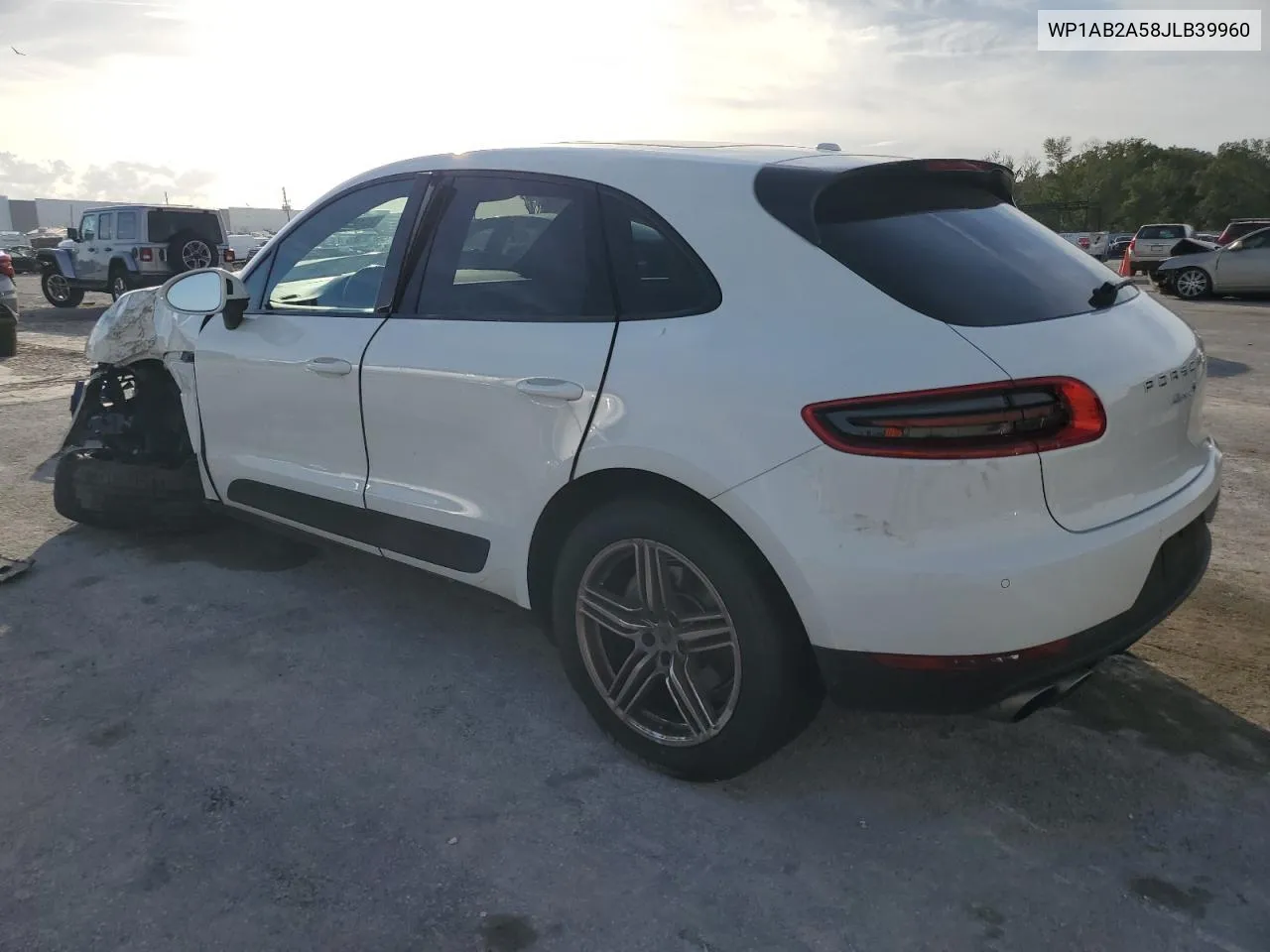 2018 Porsche Macan S VIN: WP1AB2A58JLB39960 Lot: 80189084