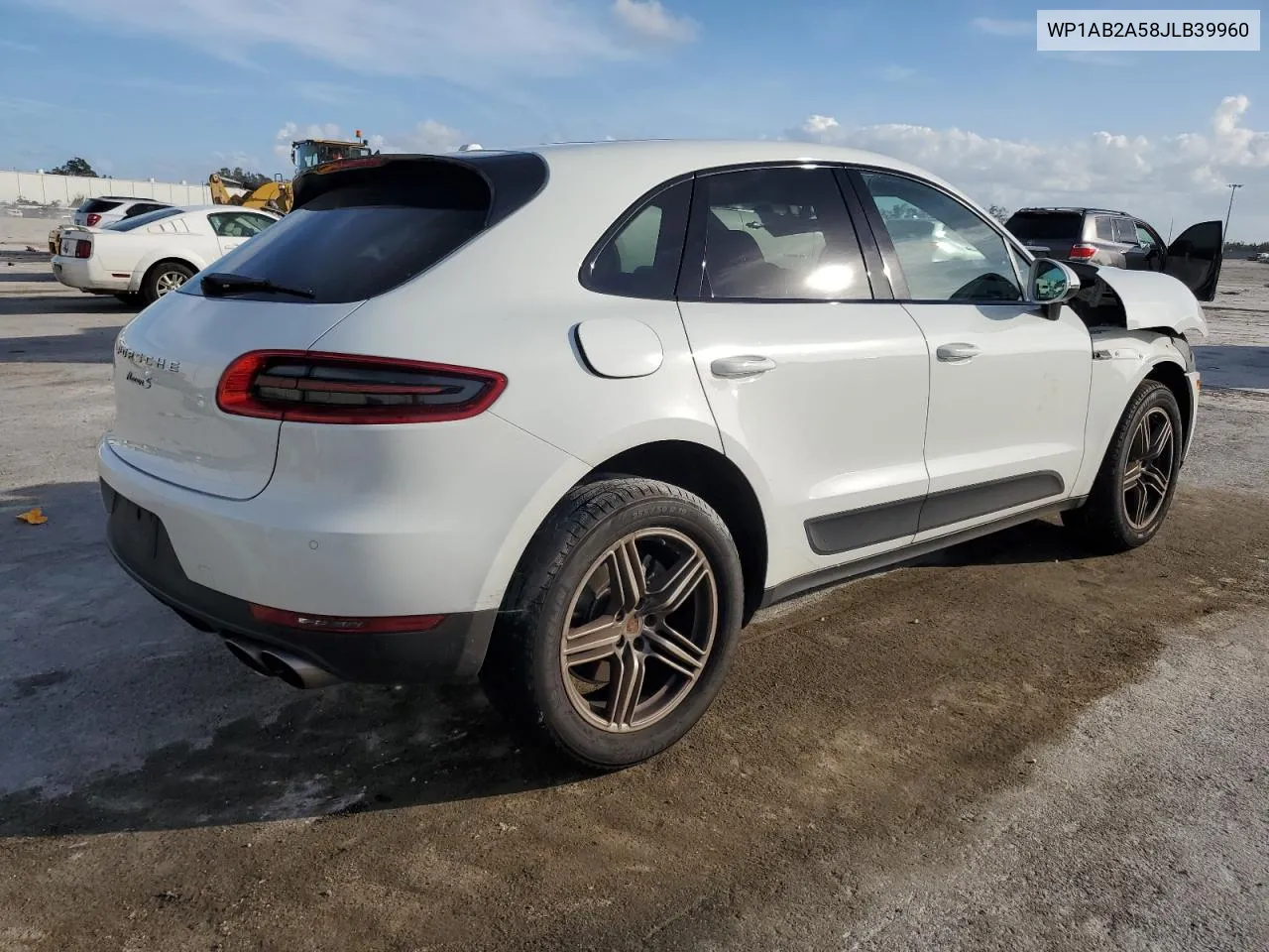 2018 Porsche Macan S VIN: WP1AB2A58JLB39960 Lot: 80189084