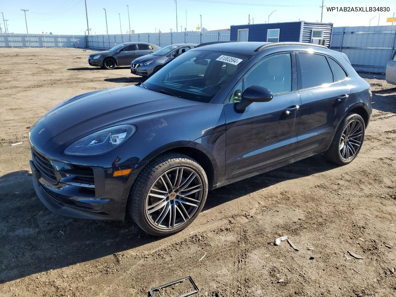 2020 Porsche Macan S VIN: WP1AB2A5XLLB34830 Lot: 81063594