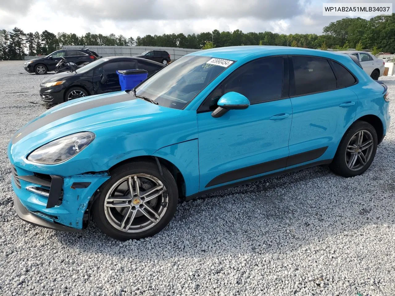 WP1AB2A51MLB34037 2021 Porsche Macan S