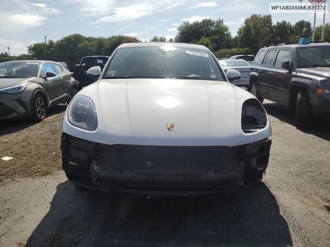 2021 Porsche Macan S VIN: WP1AB2A50MLB31372 Lot: 71577534