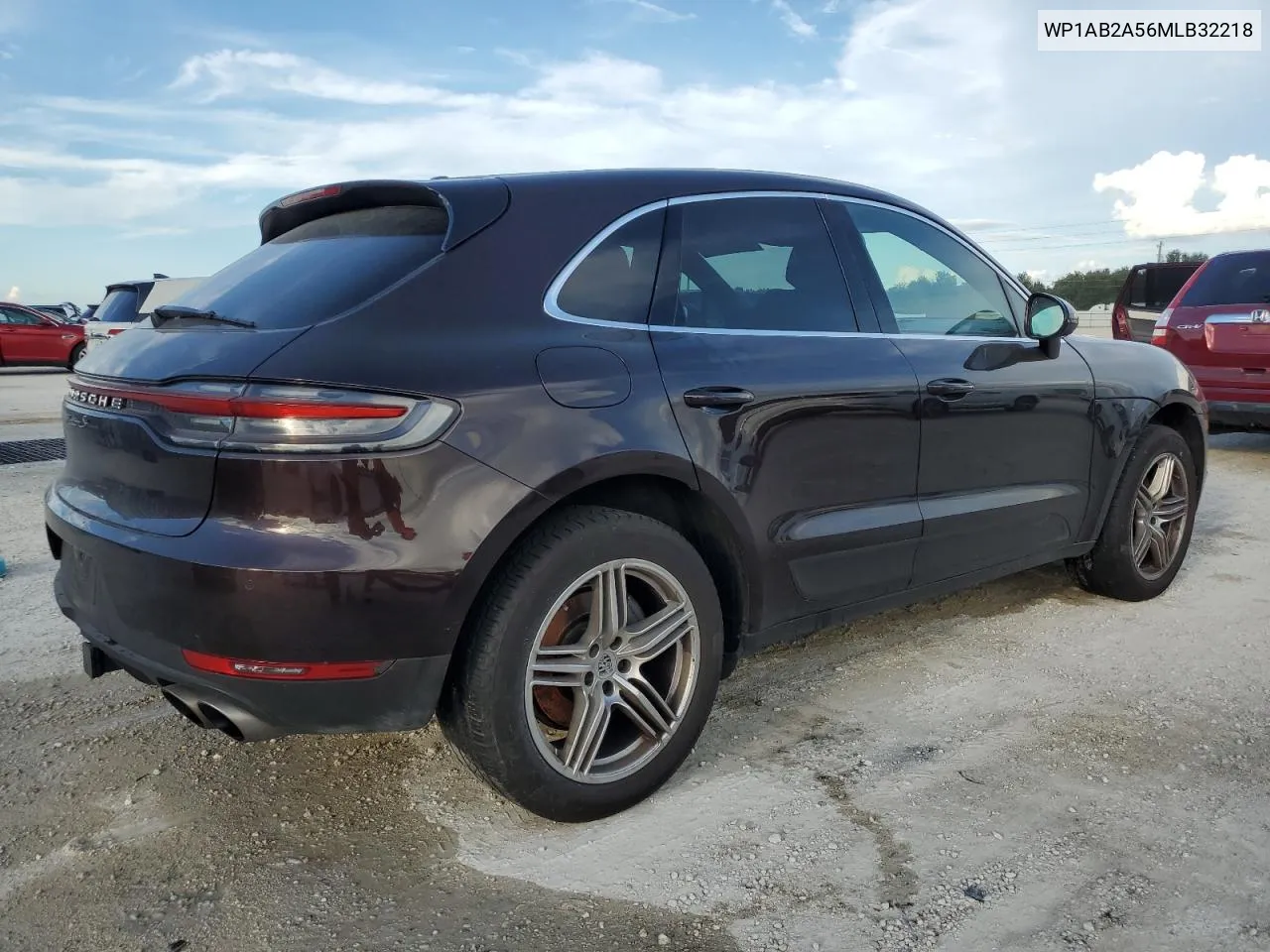 2021 Porsche Macan S VIN: WP1AB2A56MLB32218 Lot: 73850224