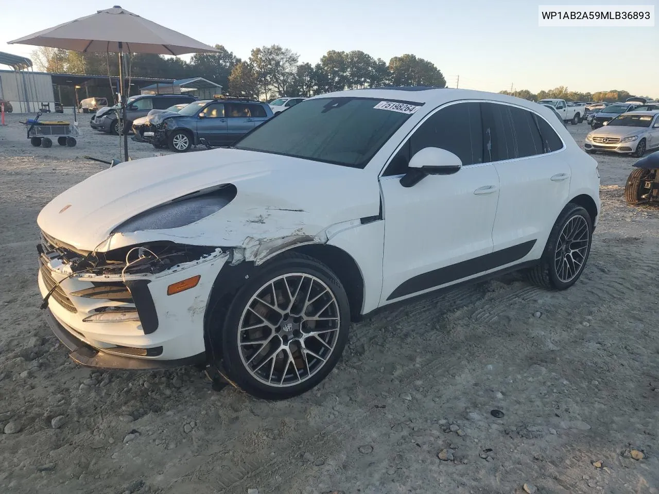 2021 Porsche Macan S VIN: WP1AB2A59MLB36893 Lot: 75198264