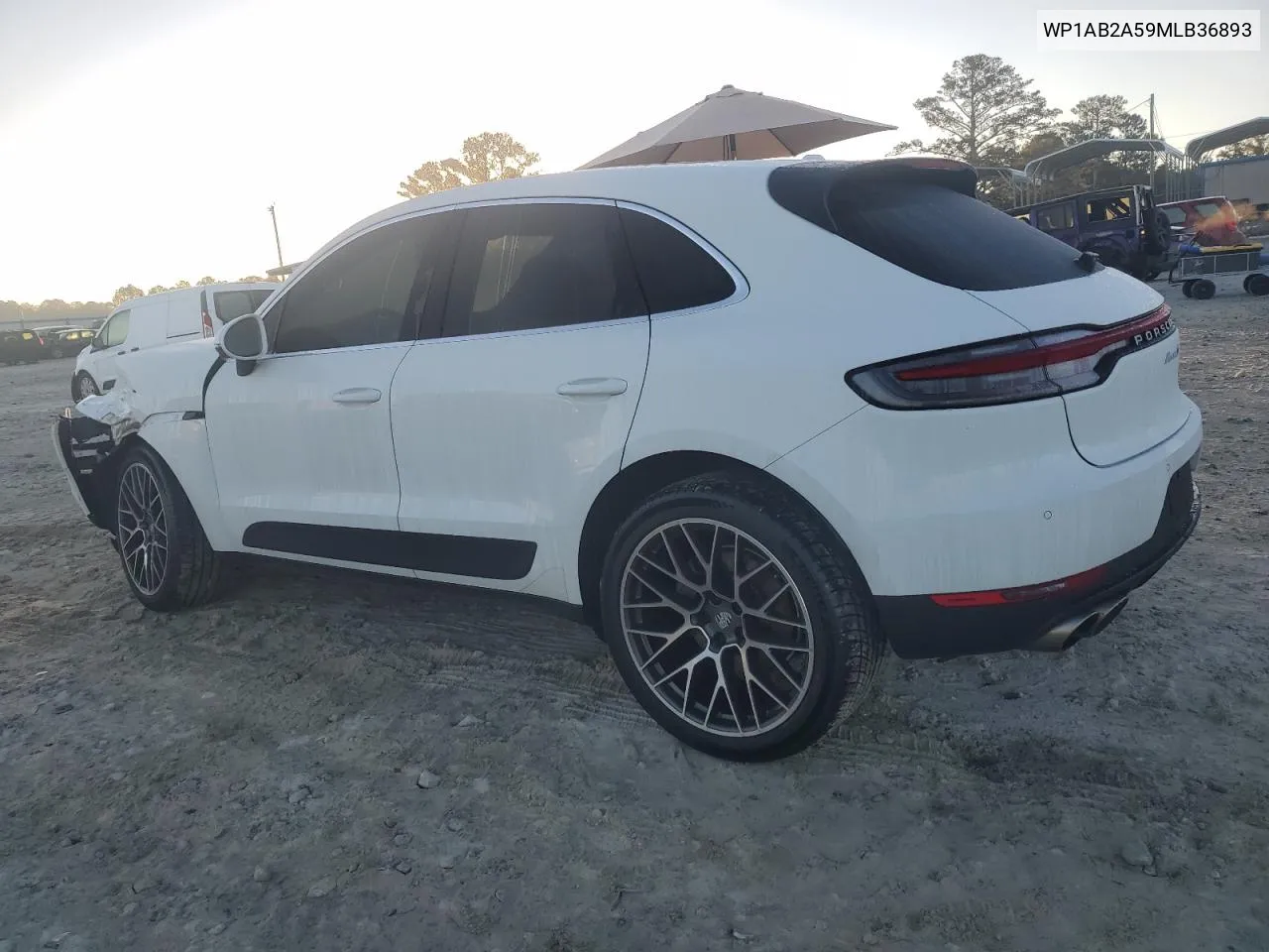 2021 Porsche Macan S VIN: WP1AB2A59MLB36893 Lot: 75198264